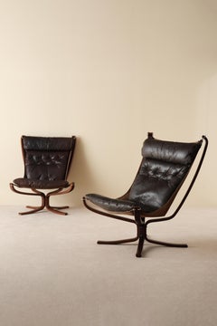 Easy Chairs „Falcon“ von Sigurd Resell, Norwegen, 1970er Jahre, Paar