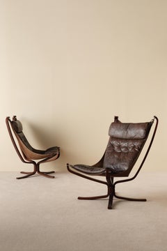 Pair of "Falcon" Easy Chairs by Sigurd Resell, Norway, 1970s
