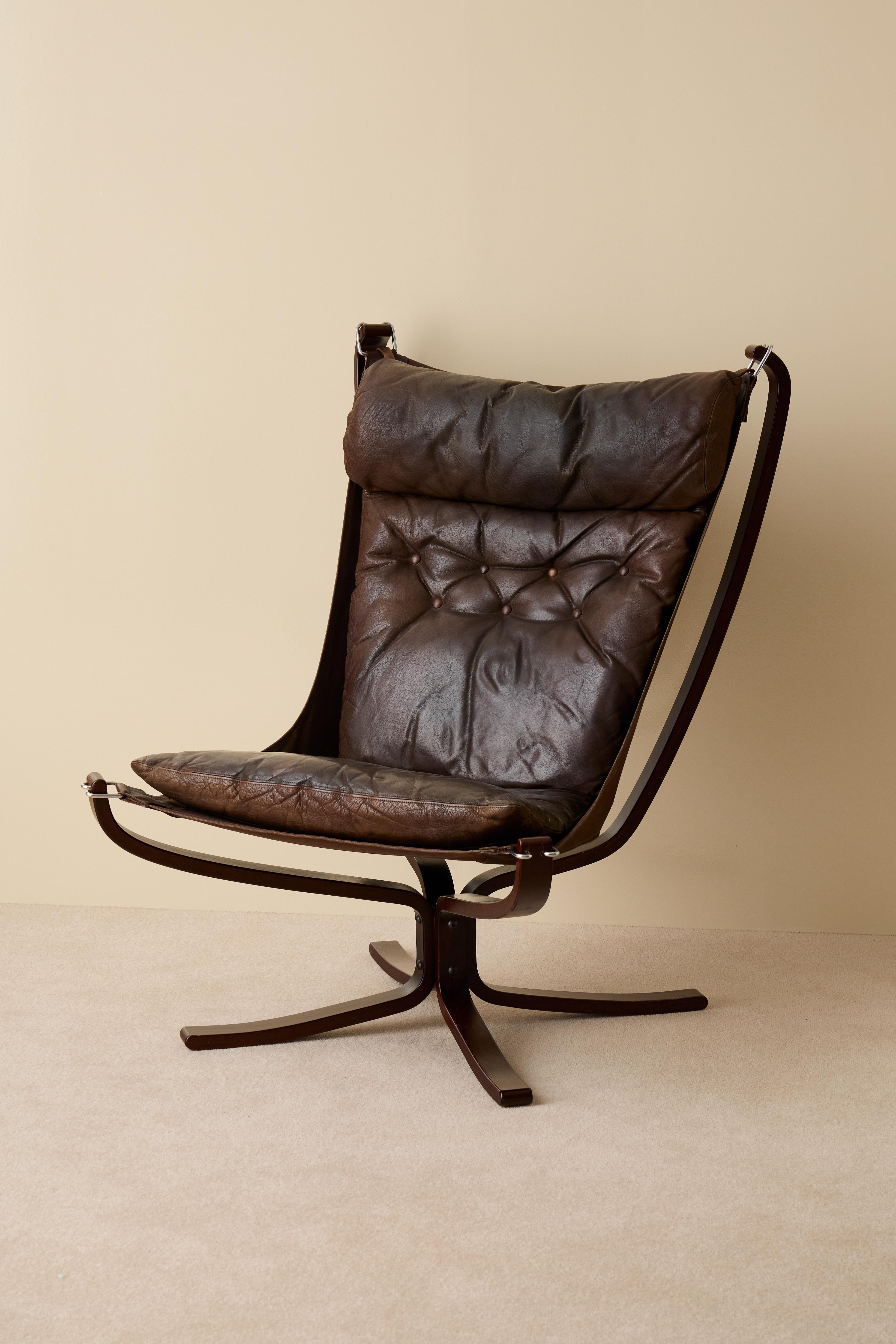 Scandinave moderne Paire de fauteuils Flacon de Sigurd Resell, Norvège, années 1970 en vente