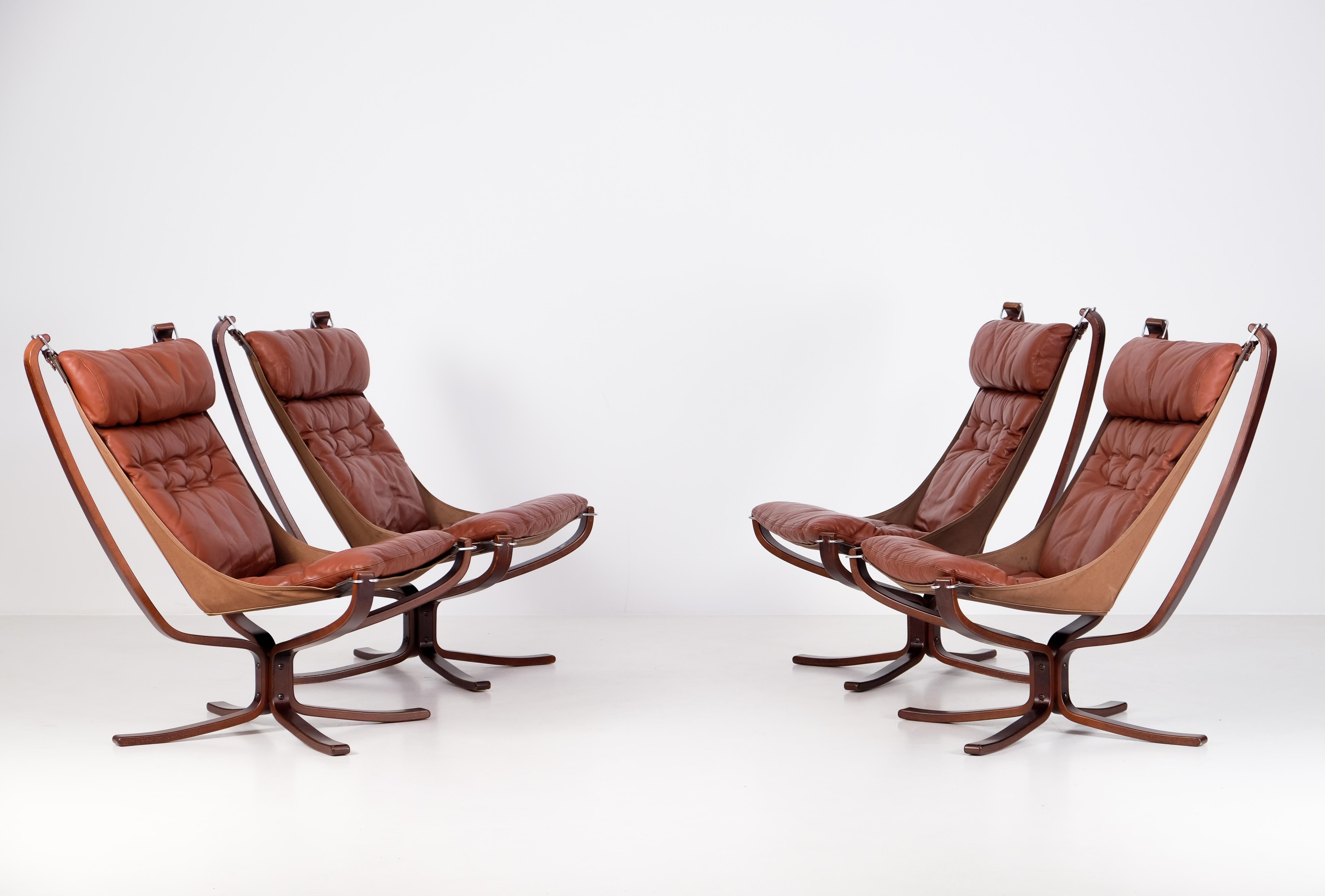 Norvégien Paire de fauteuils Flacon de Sigurd Resell, Norvège, années 1970 en vente