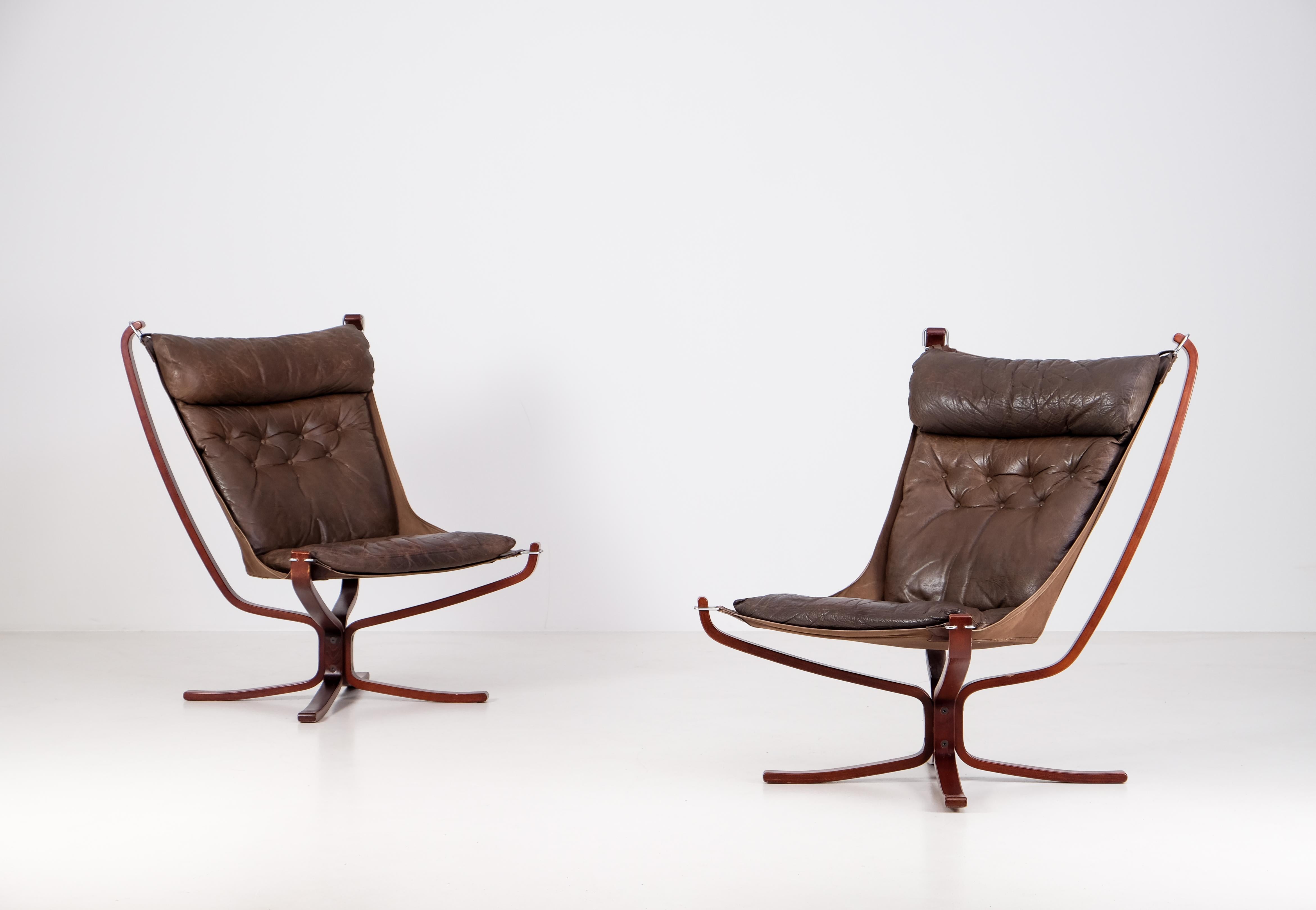 Paire de fauteuils Flacon de Sigurd Resell, Norvège, années 1970 en vente 2