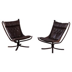 Pair of "Falcon" Easy Chairs by Sigurd Resell, Norway, 1970s