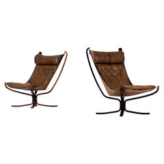 Easy Chairs „Falcon“ von Sigurd Resell, Norwegen, 1970er Jahre, Paar