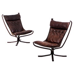 Paire de fauteuils Flacon de Sigurd Resell, Norvège, années 1970