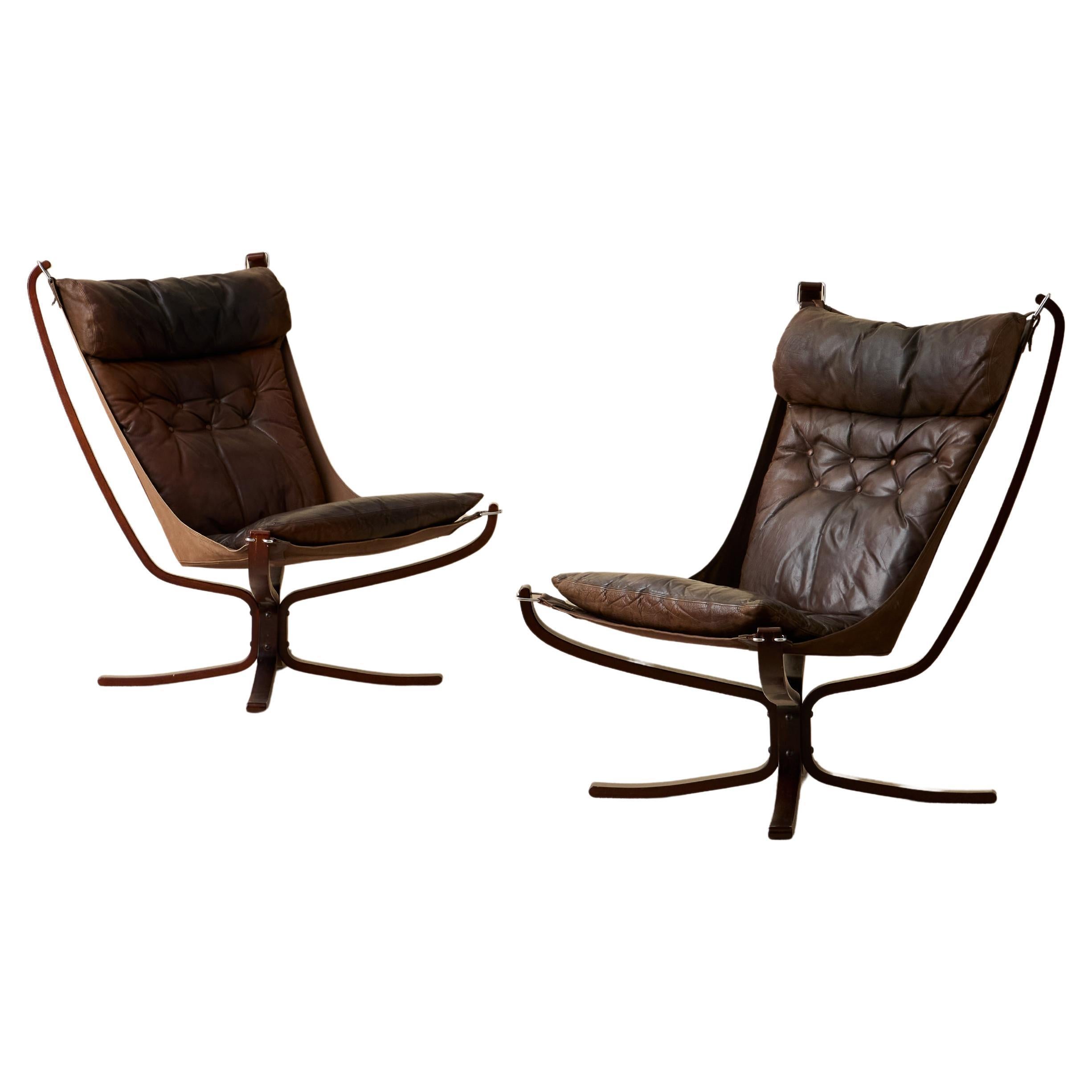 Paire de fauteuils Flacon de Sigurd Resell, Norvège, années 1970
