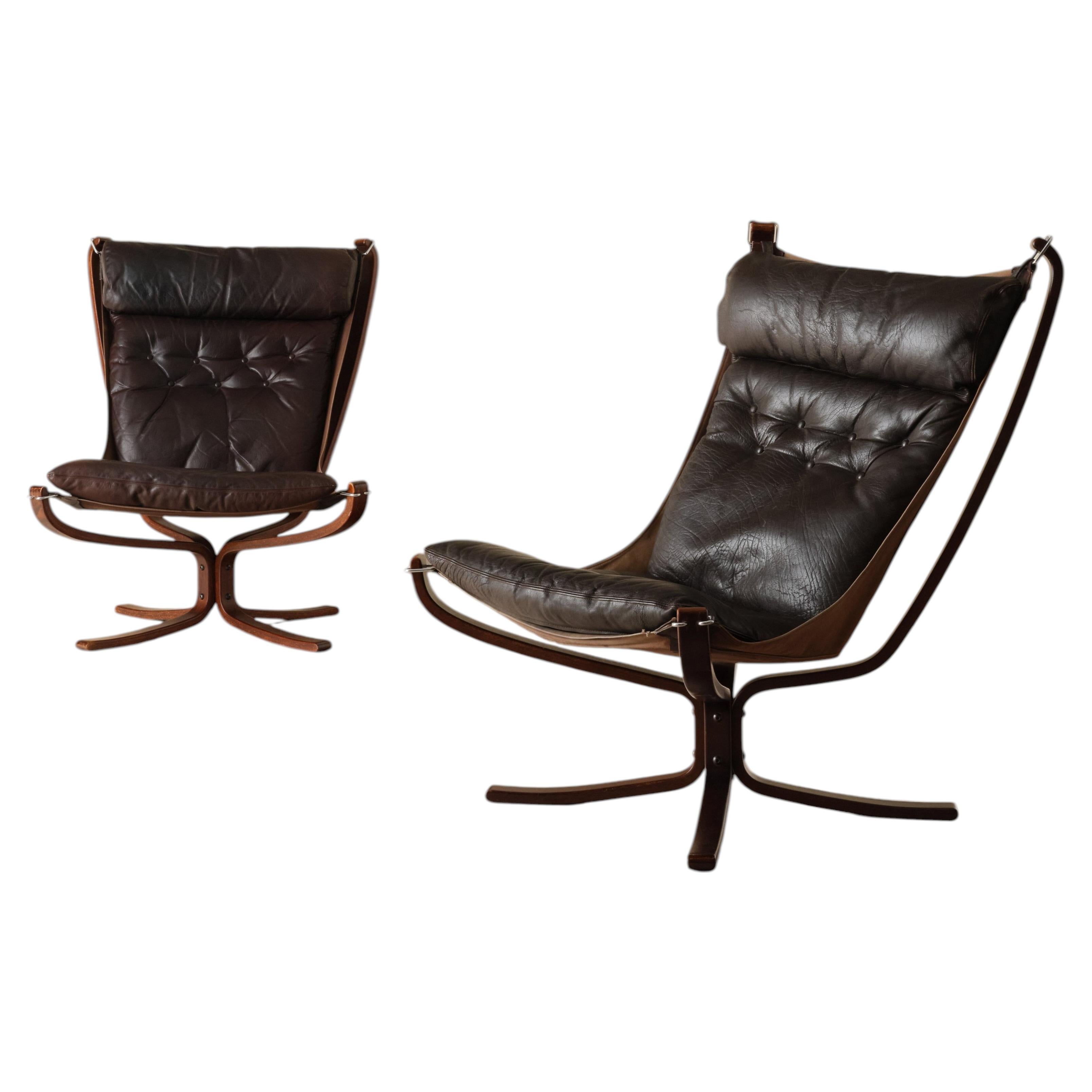Pair of "Falcon" Easy Chairs by Sigurd Resell, Norway, 1970s