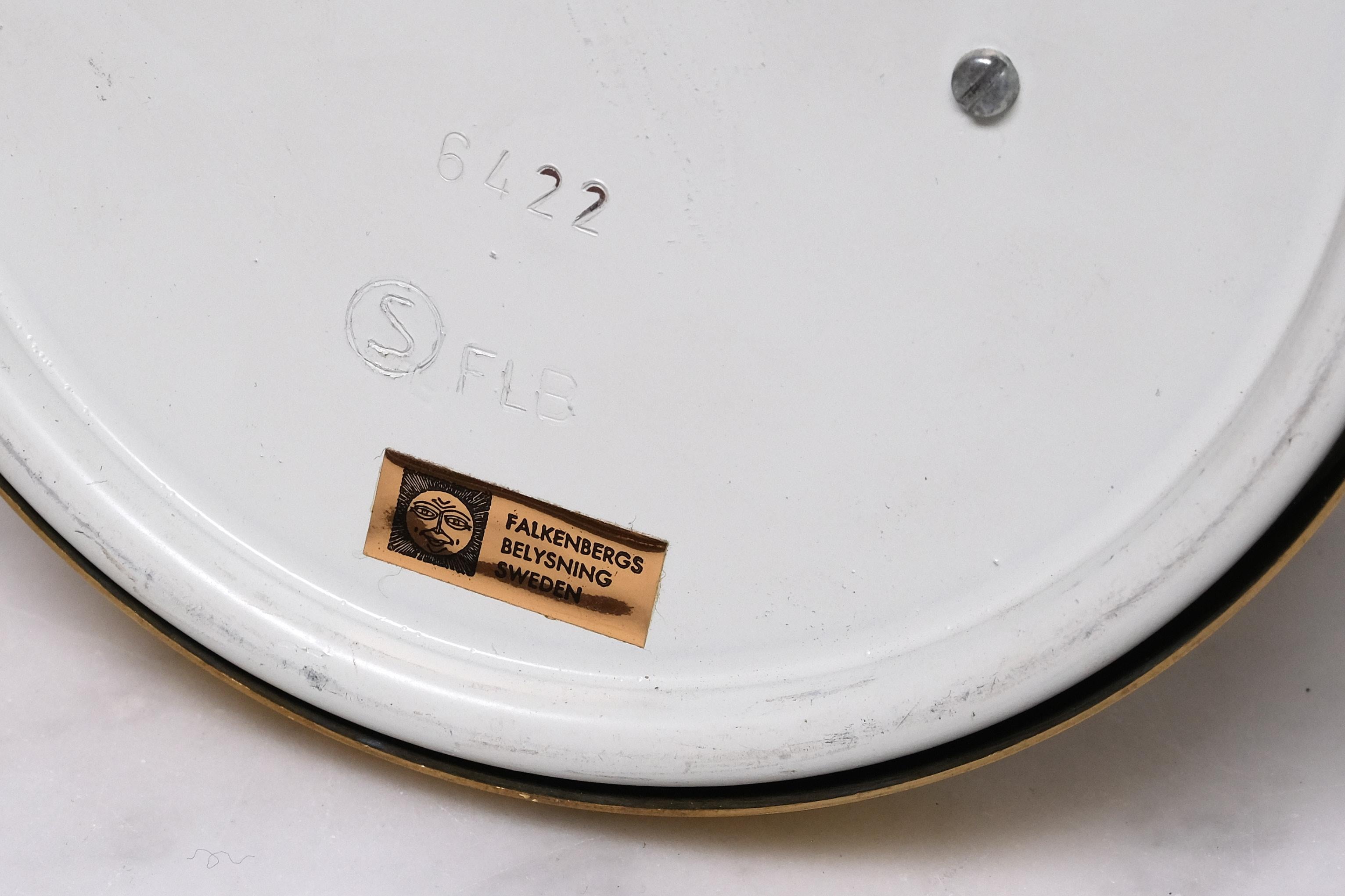 Paire de lampes de table Falkenbergs Belysning 6422, laiton et cuir, Suède, années 1950 en vente 6