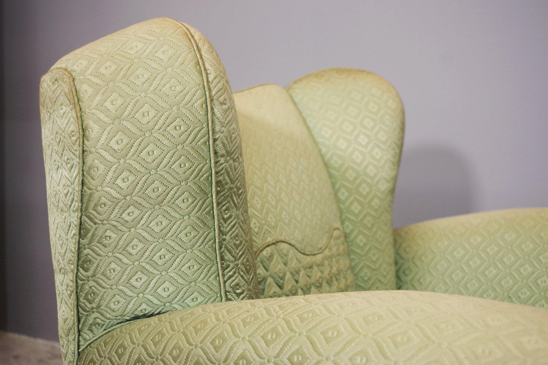Paire de fauteuils en forme d'éventail dans le style de Paolo Buffa, années 1950 Bon état - En vente à Manzano, IT