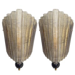 Pair of Fan Wall Sconces
