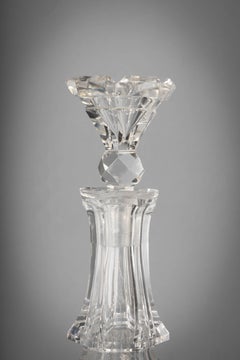 Pair of English Fancy-Cut Glass Bottles and Stoppers, circa 1880