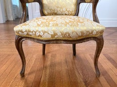 Pair of Fancy French Louis XV Refined Fauteuils Chairs Mid-Century