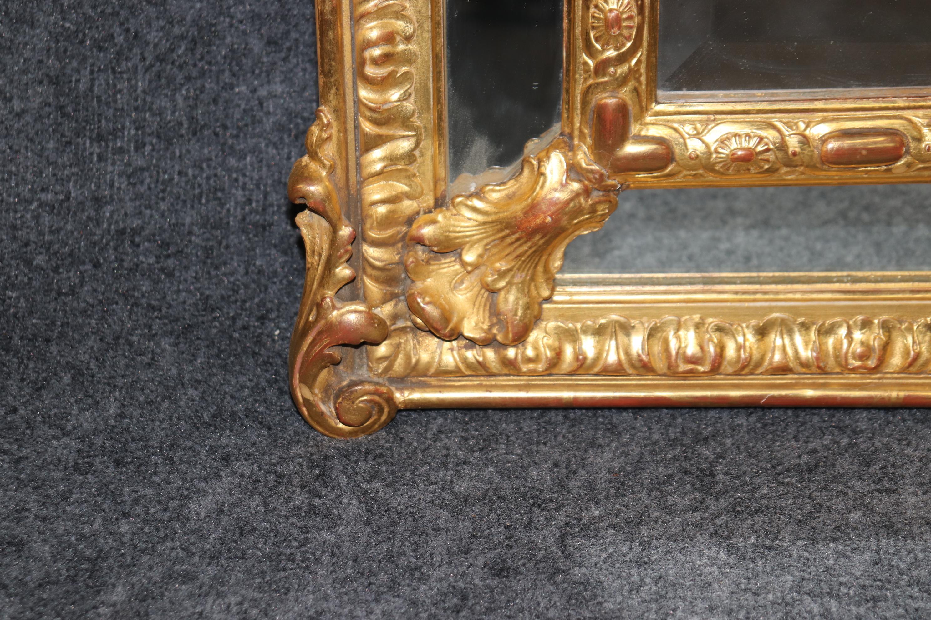 Pair of Fantastic Gilded French Louis XV Style Mirrors with Floral Motif 2