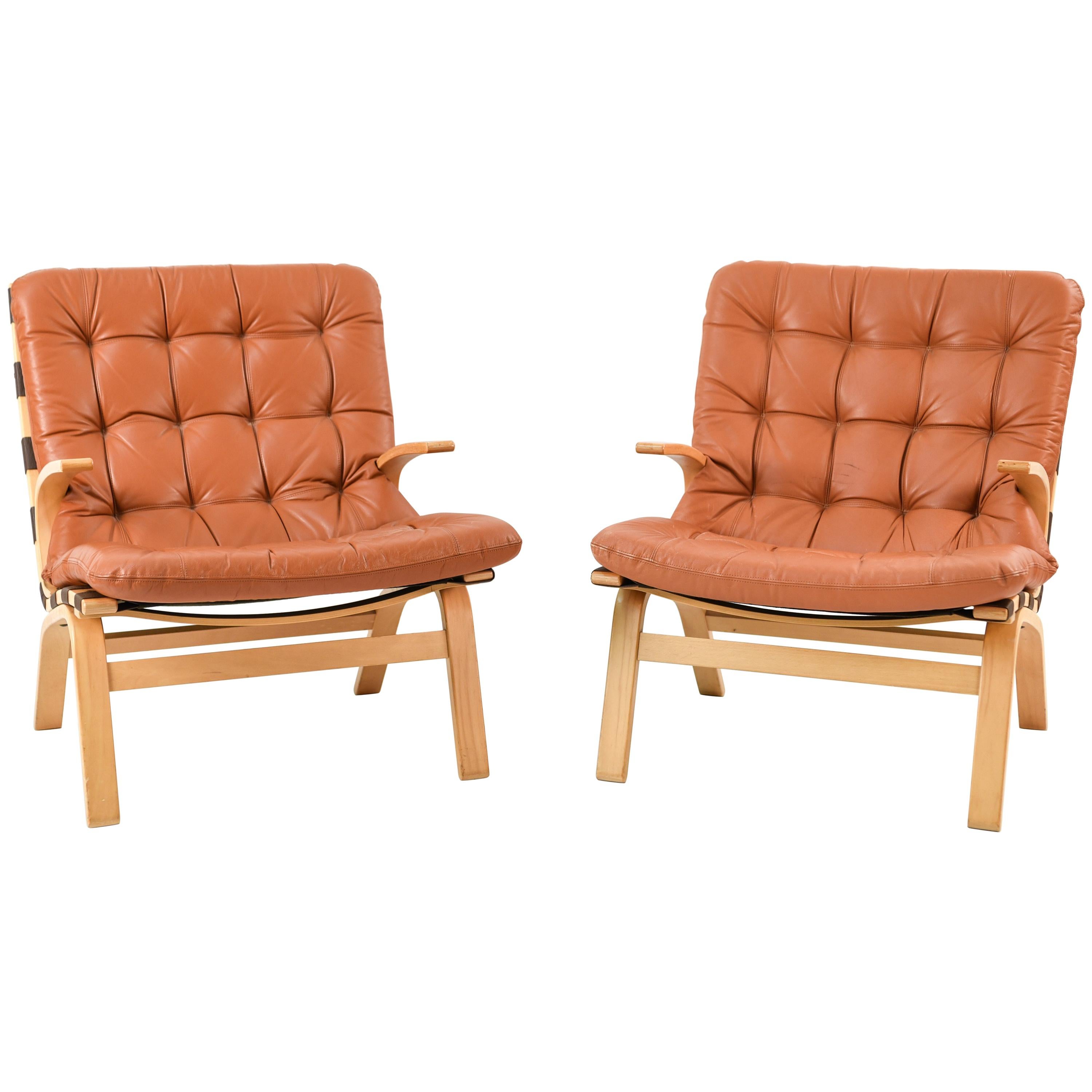 Pair of Farstrup Danish Midcentury Lounge Chairs