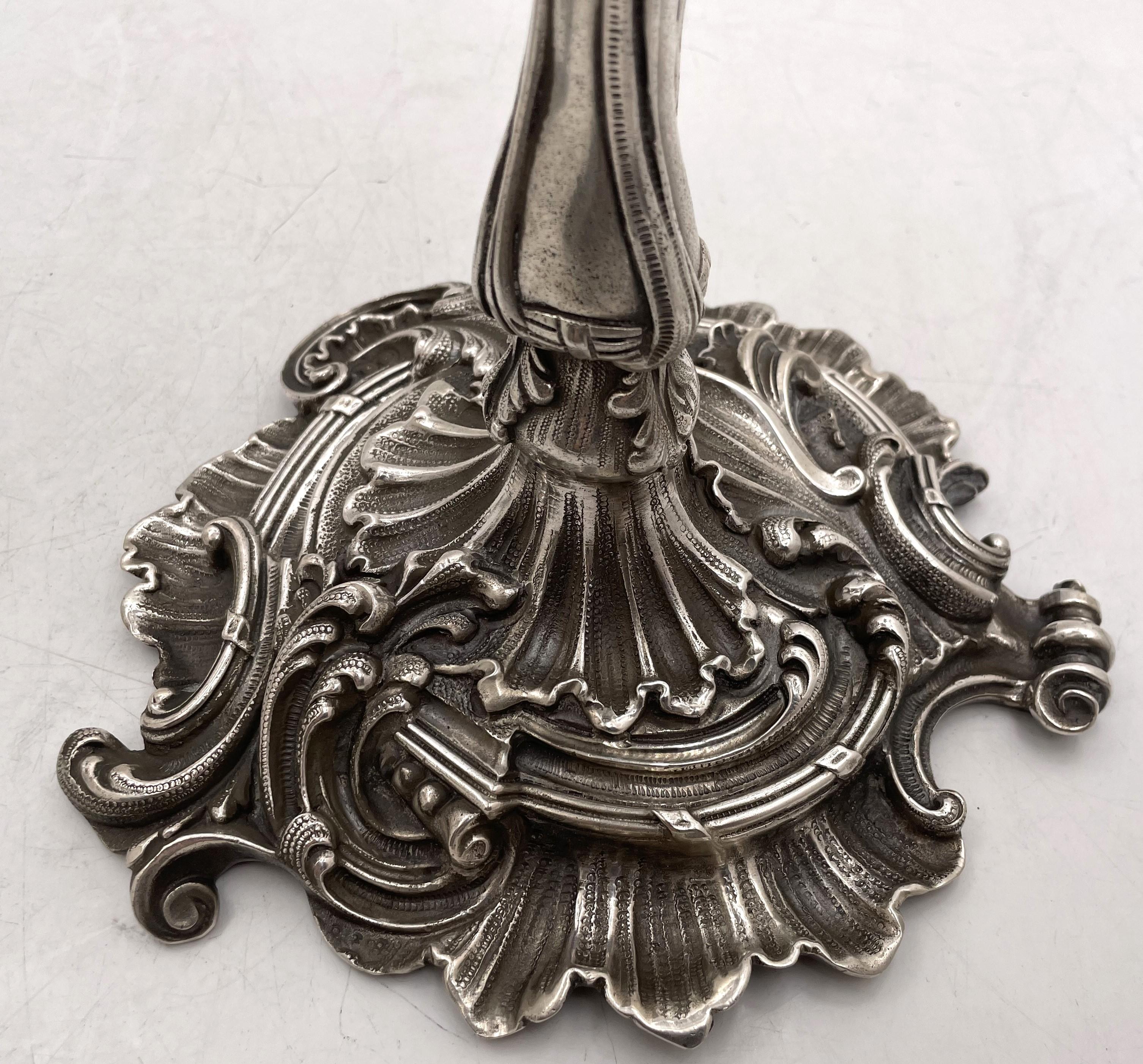 Pair of Fasoli Italian Silver 7-Light Candelabra Late 19th Early 20th Century For Sale 10