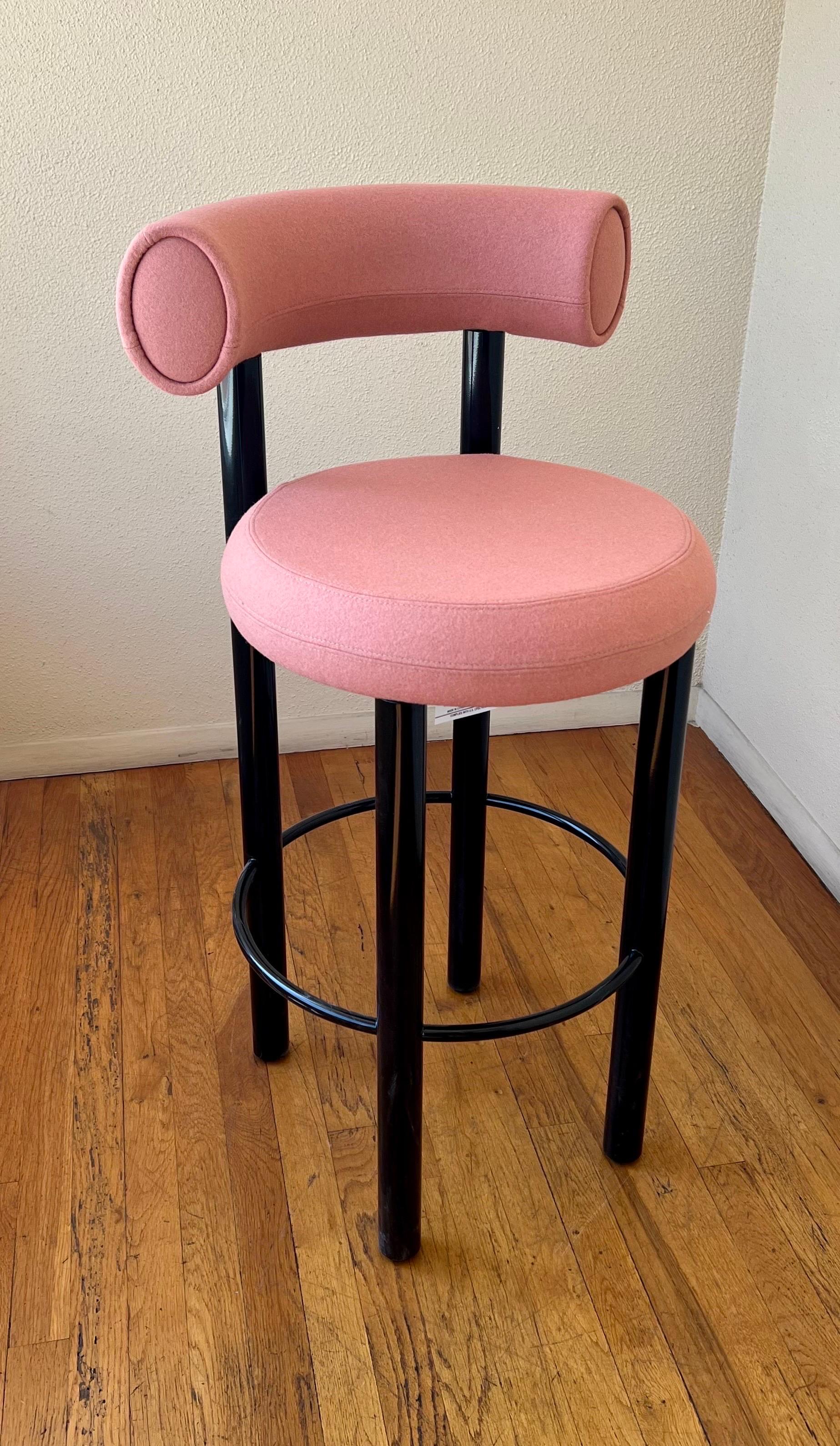 Pair of Fat Bar Stool by Tom Dixon New in Box Custom Made In New Condition For Sale In San Diego, CA