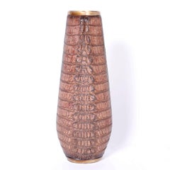 Pair of Faux Alligator Vases