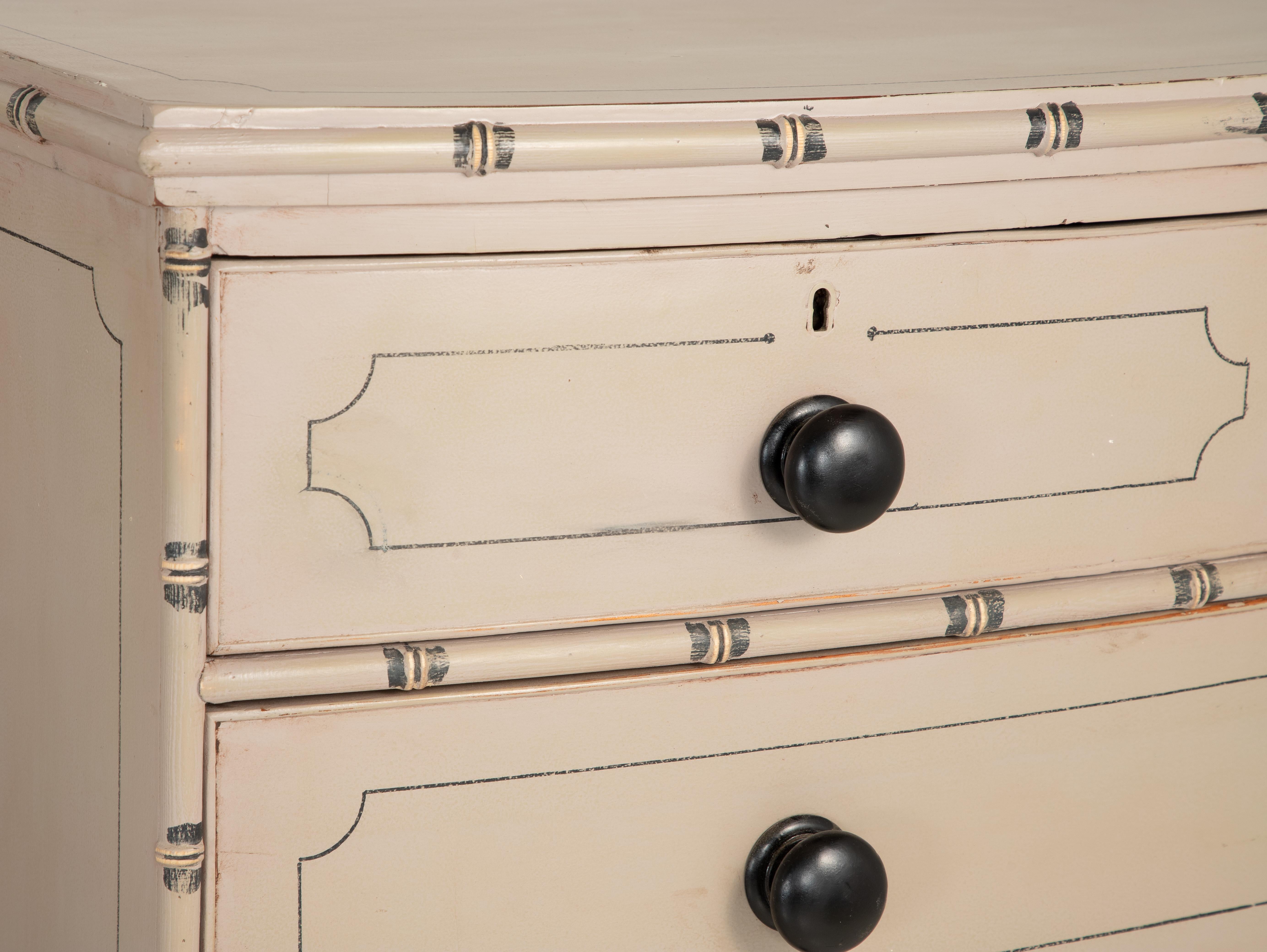 Pair of Faux Bamaboo Chests oF Drawers 2