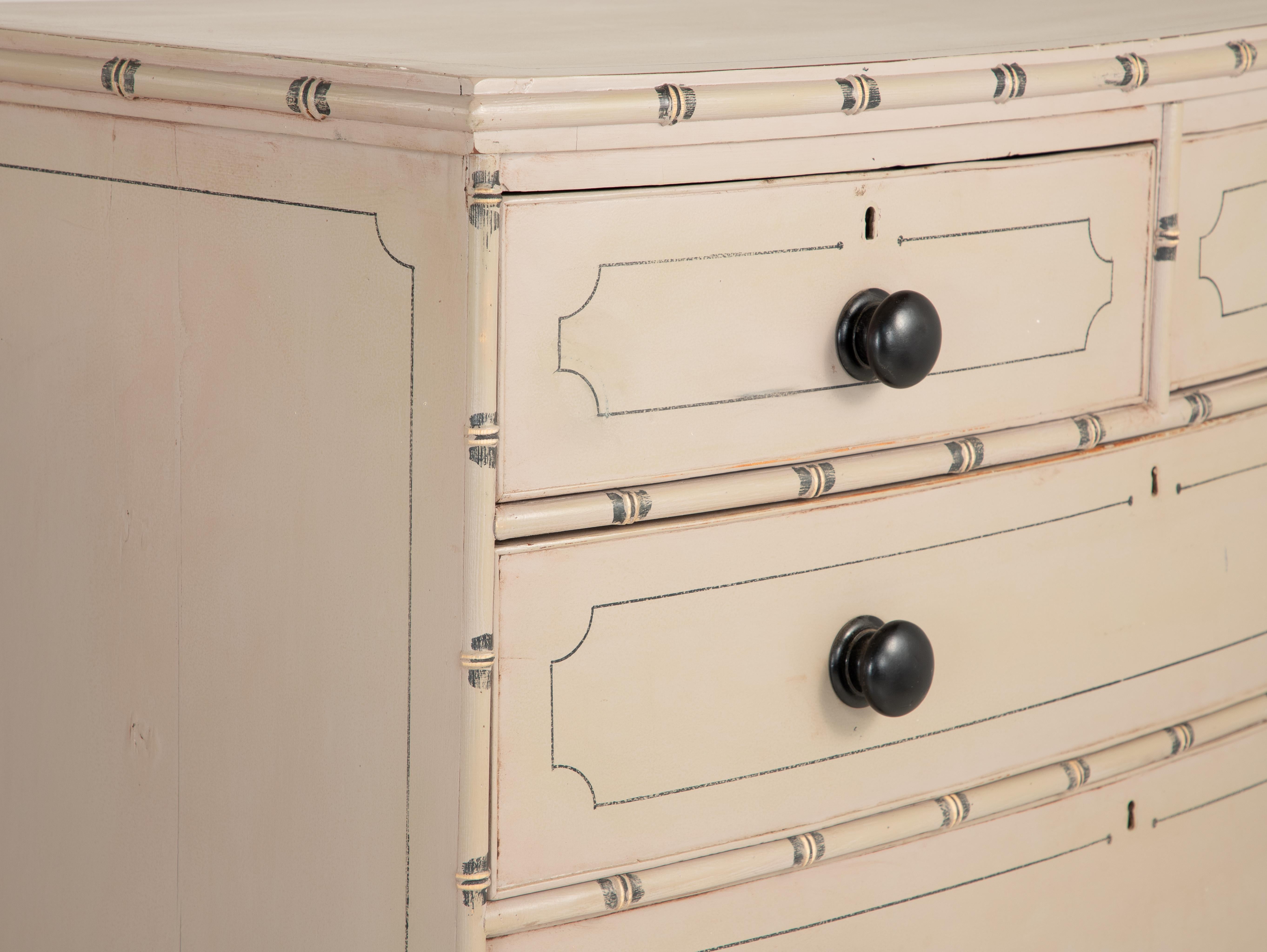 Pair of Faux Bamaboo Chests oF Drawers 3