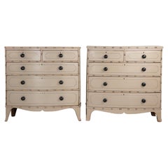 Pair of Faux Bamaboo Chests oF Drawers