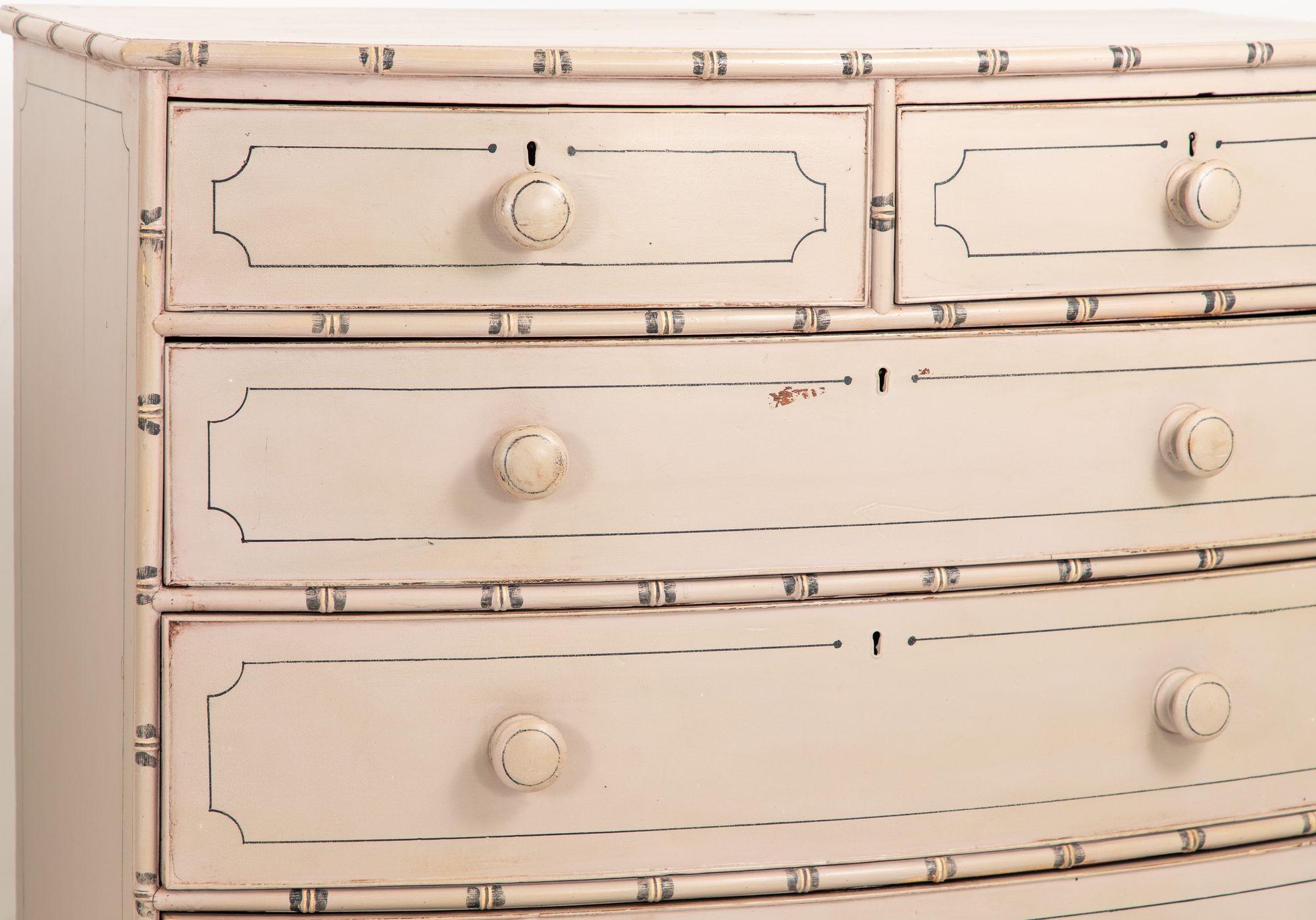 Pair of Faux Bamaboo Chests oF Drawers, French 19th Century For Sale 7