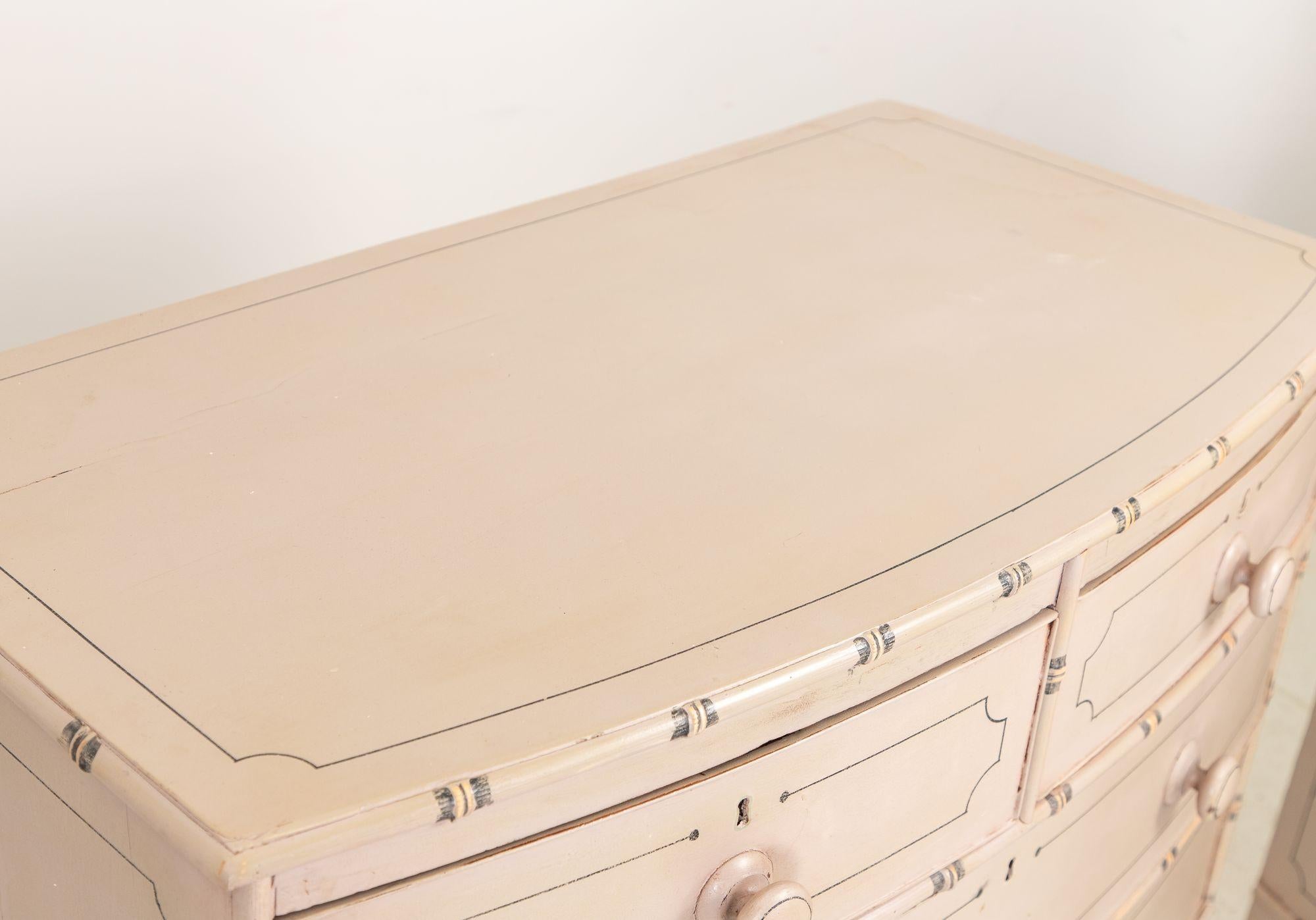 Pair of Faux Bamaboo Chests oF Drawers, French 19th Century For Sale 10