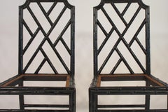 Pair of Faux Bamboo 1940s Side Chairs