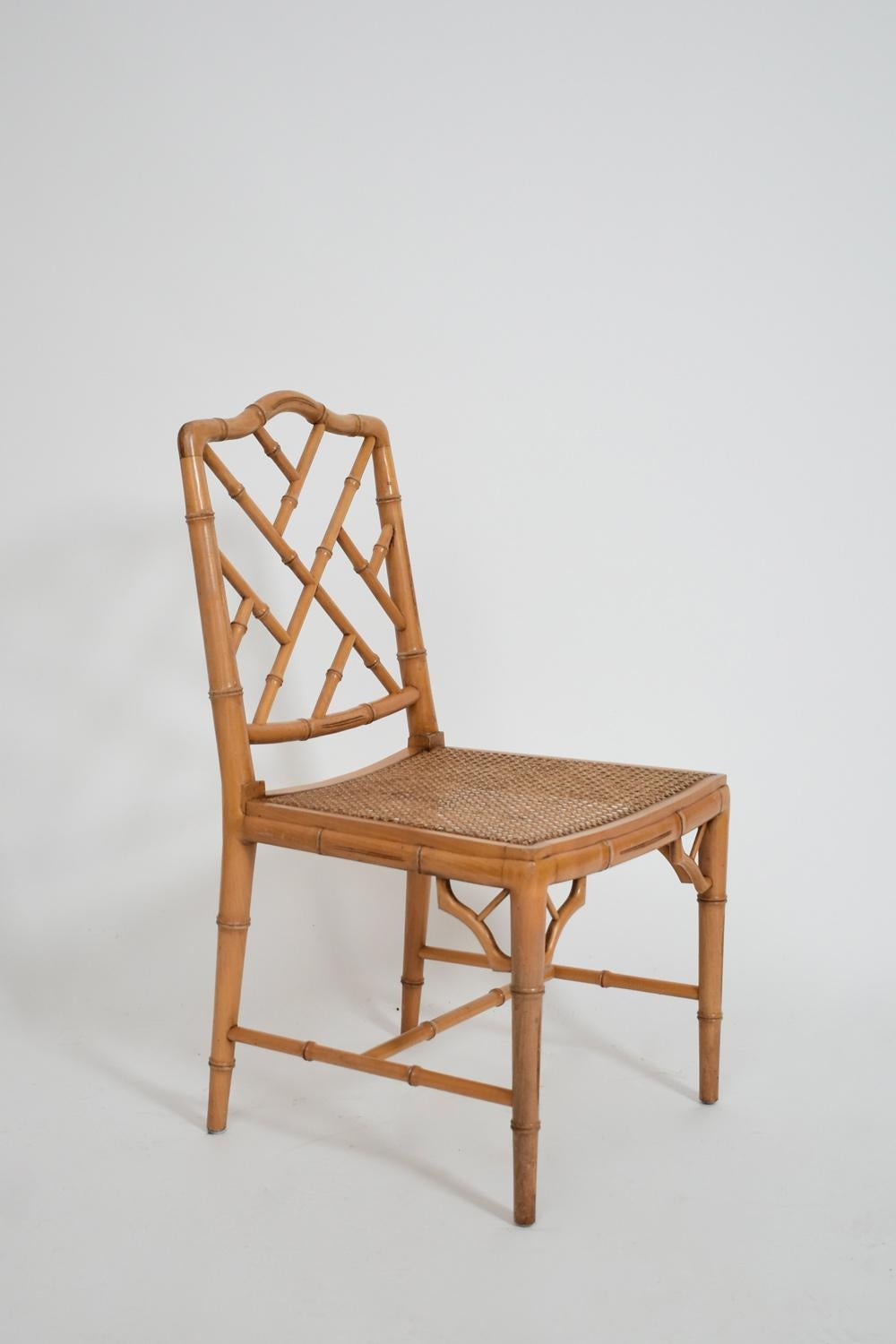 Zwei Stühle aus Bambusimitat und Einmachglas, 1970er Jahre. im Zustand „Hervorragend“ im Angebot in Lisboa, PT