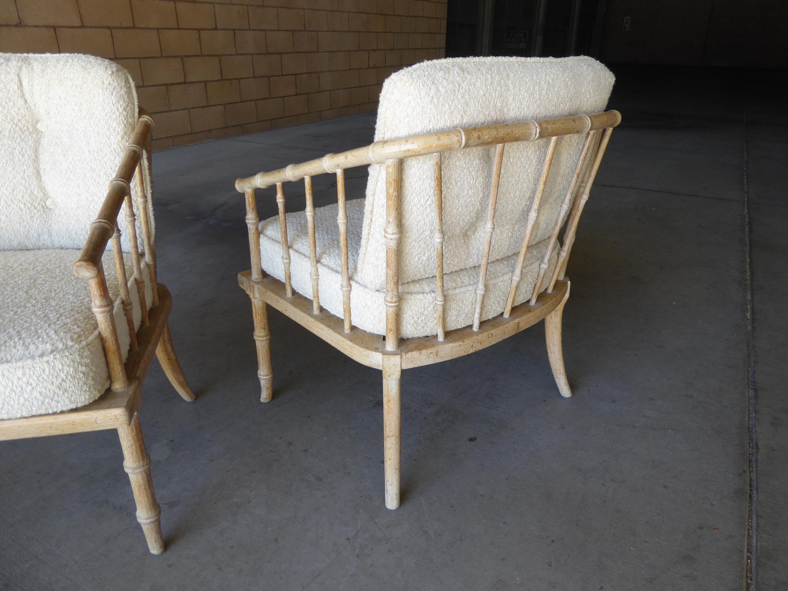 Pair of Faux-Bamboo Armchairs Attributed to McGuire In Excellent Condition In Palm Springs, CA