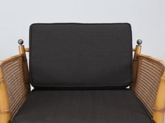 Pair of Faux Bamboo Armchairs in Style of Galerie Maison et Jardin French 1970s