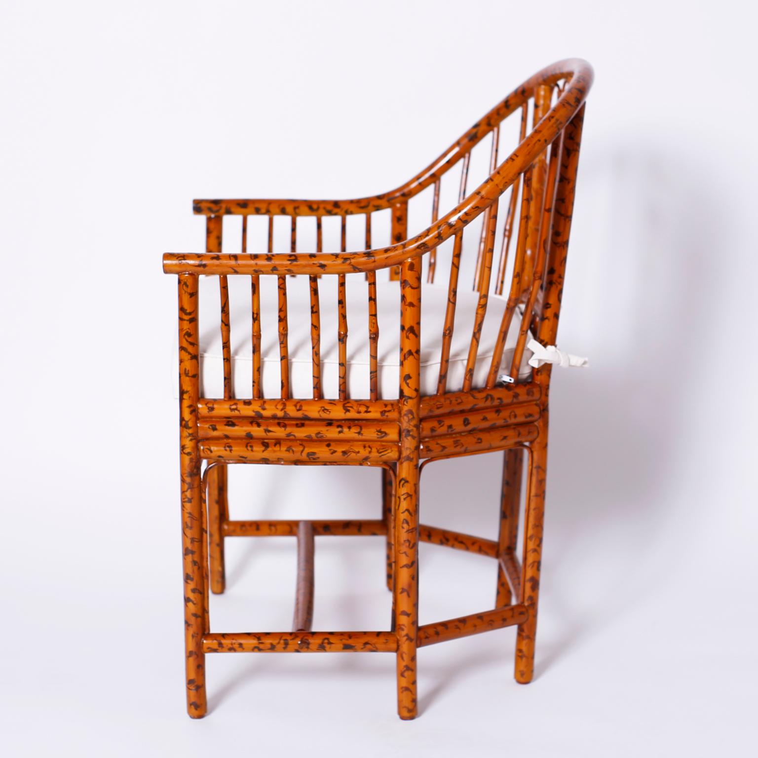 20th Century Pair of Faux Bamboo Brighton Pavilion Chairs