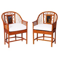 Pair of Faux Bamboo Brighton Pavilion Chairs