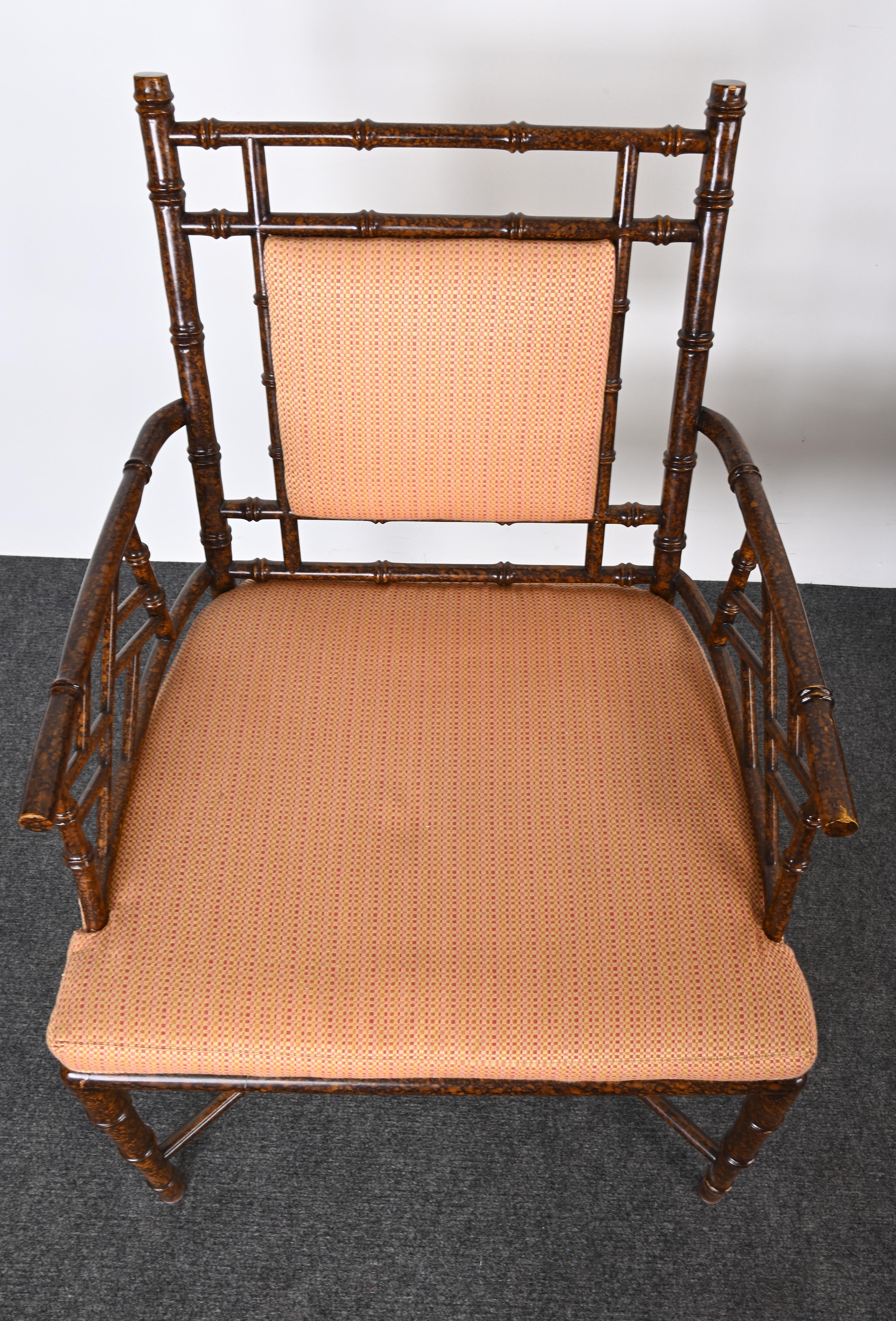 Paire de chaises en faux bambou de Pearson en vente 10