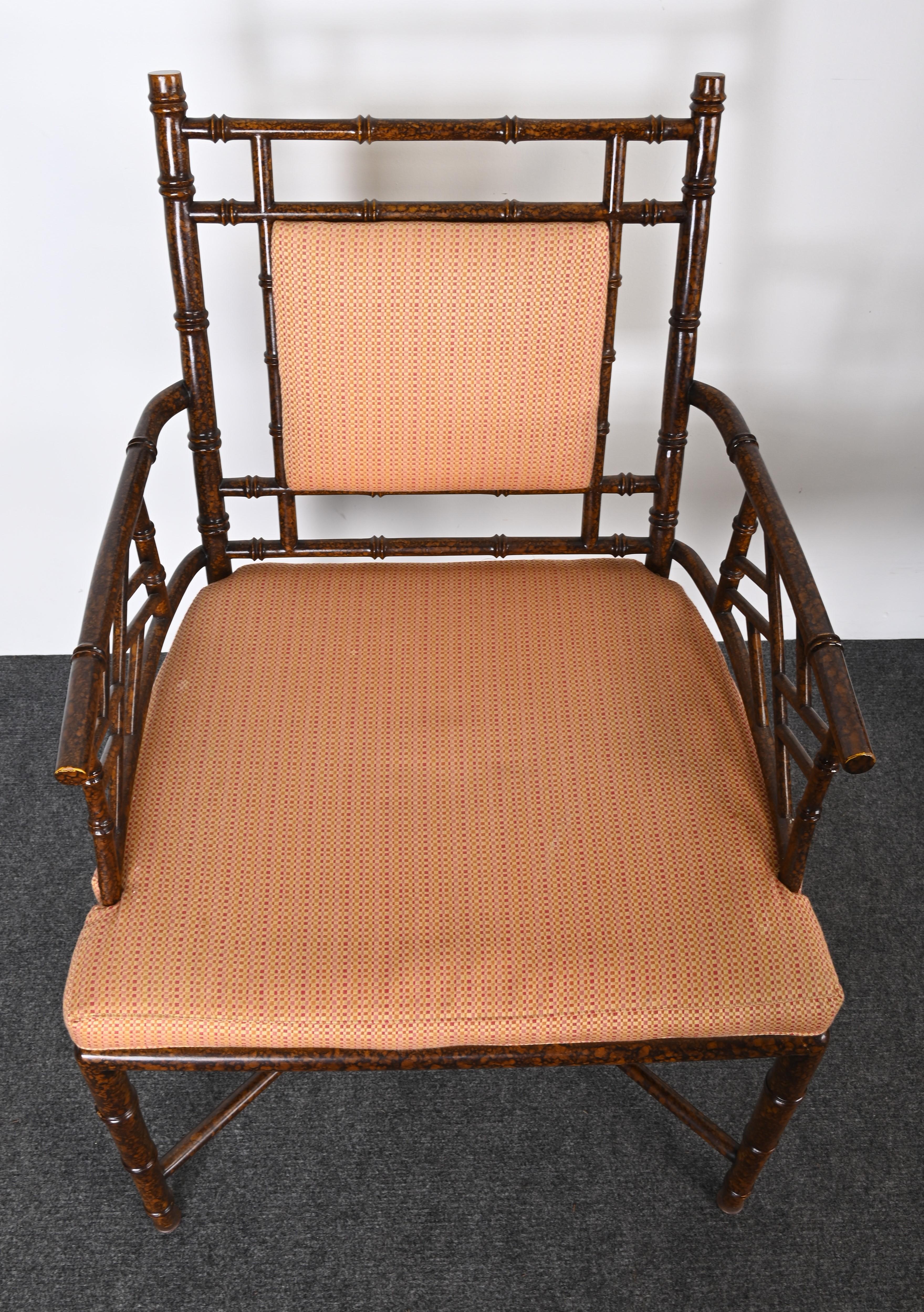 Paire de chaises en faux bambou de Pearson en vente 11