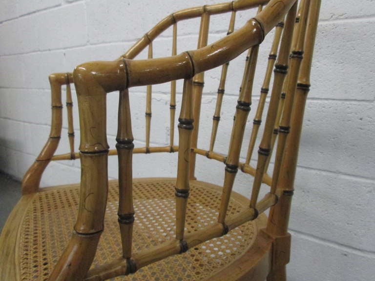 Pair of Faux Bamboo Chairs 1