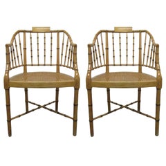 Pair of Faux Bamboo Chairs