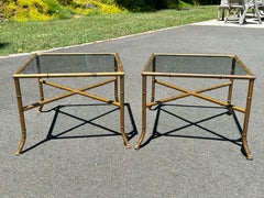 Pair of Faux Bamboo End Tables of Coffee Tables