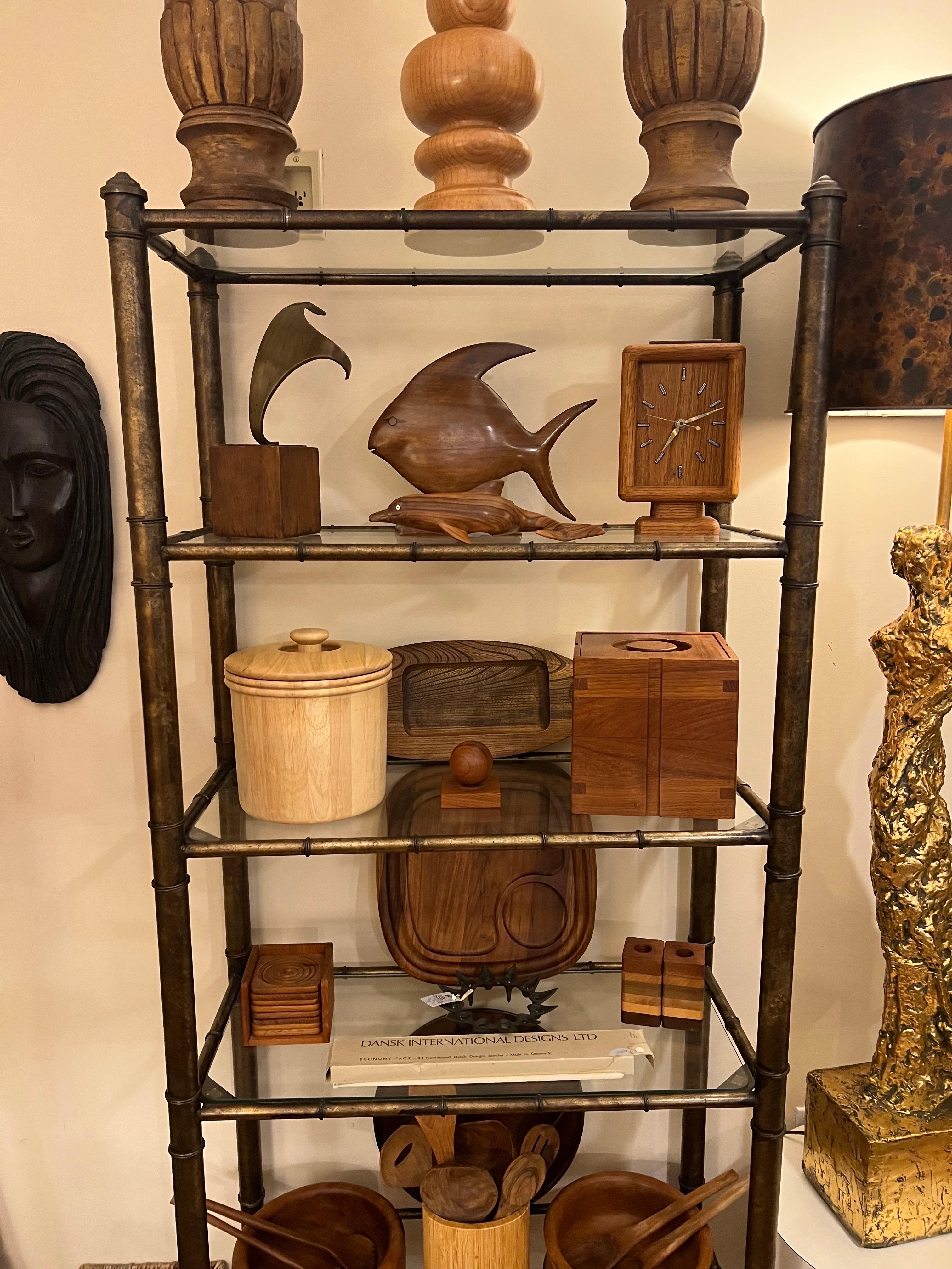 Pair of Faux Bamboo Étagères For Sale 11
