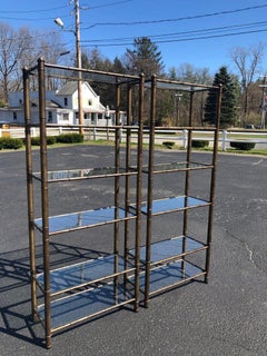 Pair of Faux Bamboo Étagères