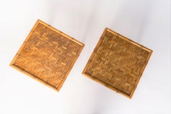 Pair of Faux Bamboo Gueridons, France, 1960's