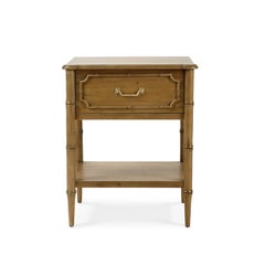 Paar Faux Bamboo Hollywood Regency End Tables