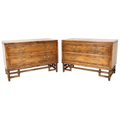 Pair of Faux Bamboo Nightstands by Ficks Reed