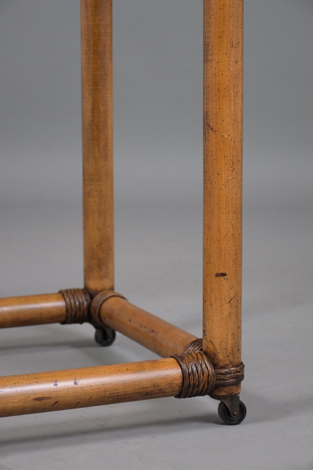 Late 20th Century Pair of Faux Bamboo Side Tables