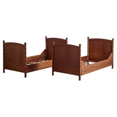 Pair of Faux Bamboo Single Beds