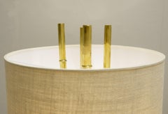 Paire de lampes de table de style « Mid-Century Modern » en imitation bambou, laiton, Europe