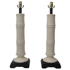 Pair of Faux Bamboo Table Lamps