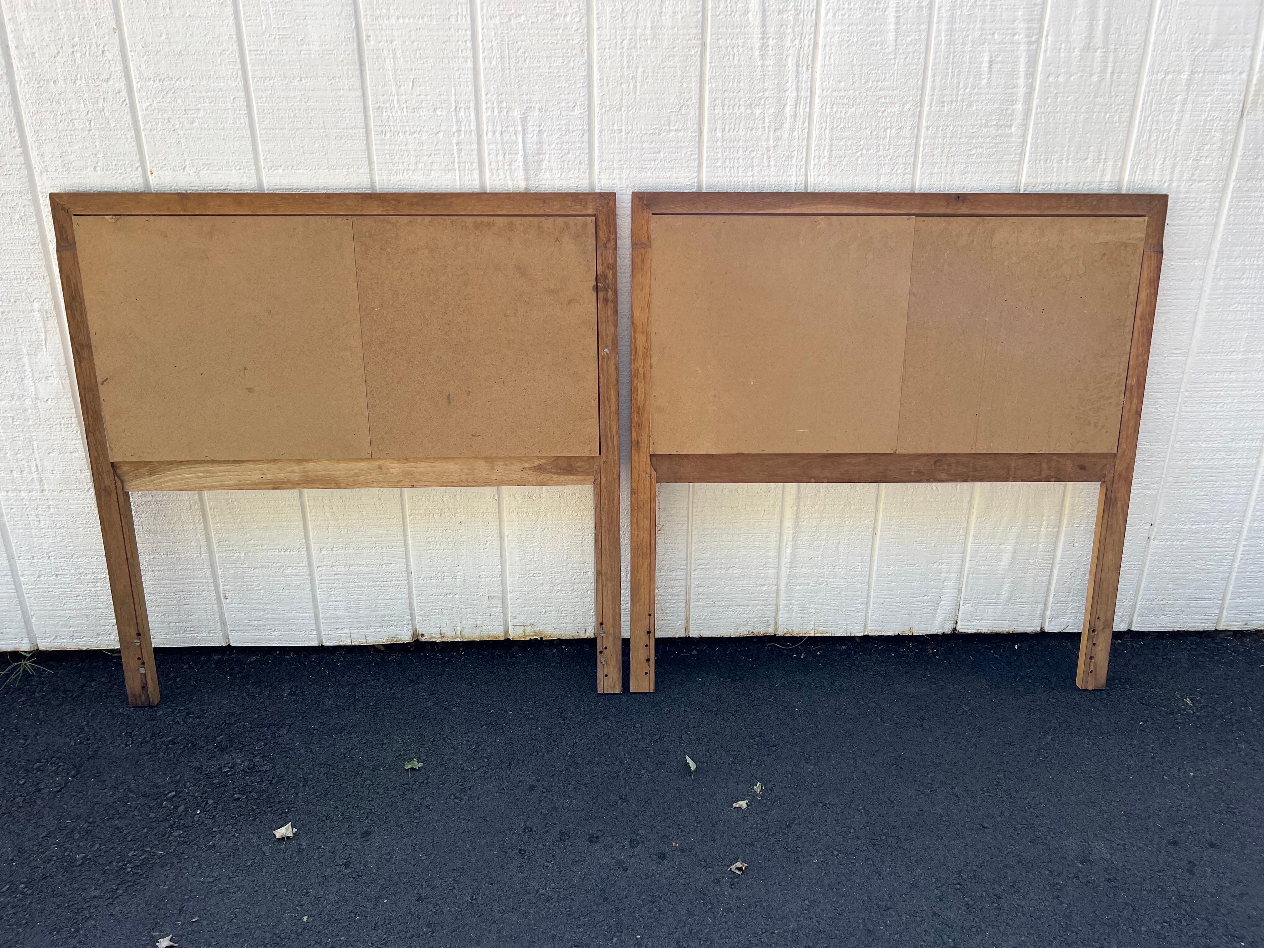 Pair of Faux Bamboo Wooden Twin Headboards  For Sale 9