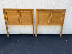 Pair of Faux Bamboo Wooden Twin Headboards