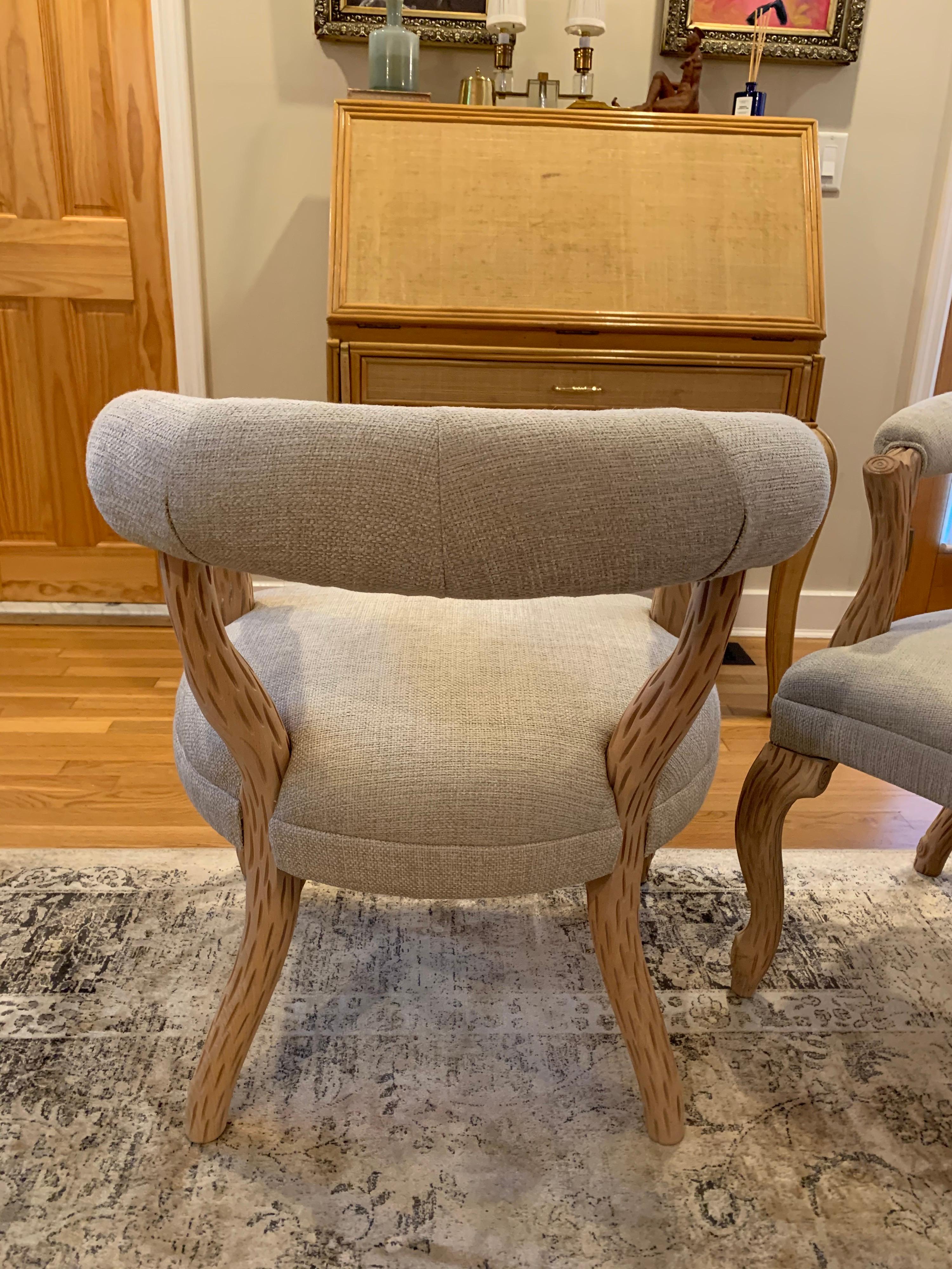 Pair of French Faux Bois Side-chairs In Good Condition For Sale In East Hampton, NY