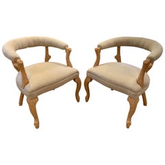 Pair of French Faux Bois Side-chairs