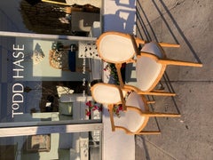 Pair of Faux Bois French Style Fauteuils Arm Dining Chairs - a Pair -B